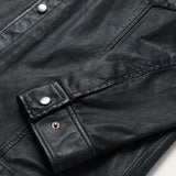 Stetson Black Leather Shirt Jacket - Stetson - Flyclothing LLC