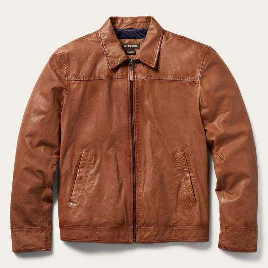 Stetson Zip-Front Lightweight Leather Jacket - Stetson - Flyclothing LLC