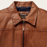 Stetson Zip-Front Lightweight Leather Jacket - Stetson - Flyclothing LLC