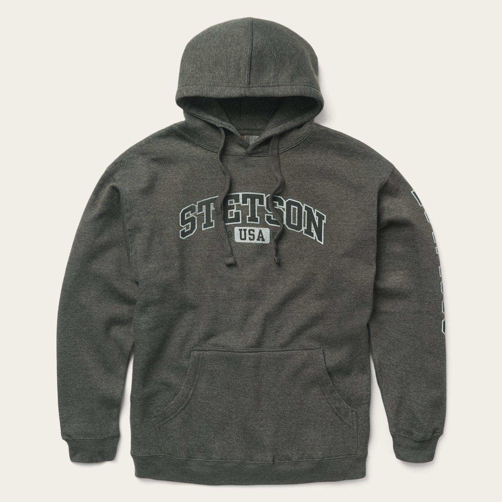 Stetson Charcoal Heather Fleece Hooded Sweatshirt - Stetson - Flyclothing LLC