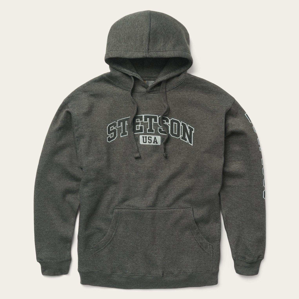 Stetson Charcoal Heather Fleece Hooded Sweatshirt - Stetson - Flyclothing LLC
