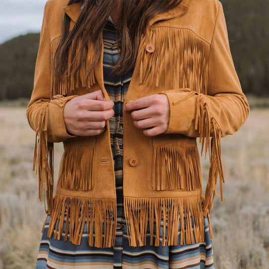 Stetson Lamb Suede Fringed Jacket - Stetson - Flyclothing LLC
