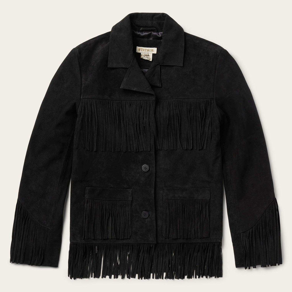 Stetson Black Fringe Suede Jacket - Stetson - Flyclothing LLC