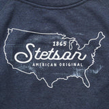 Stetson Navy Heather Fleece Knit Hooded Sweatshirt - Stetson - Flyclothing LLC