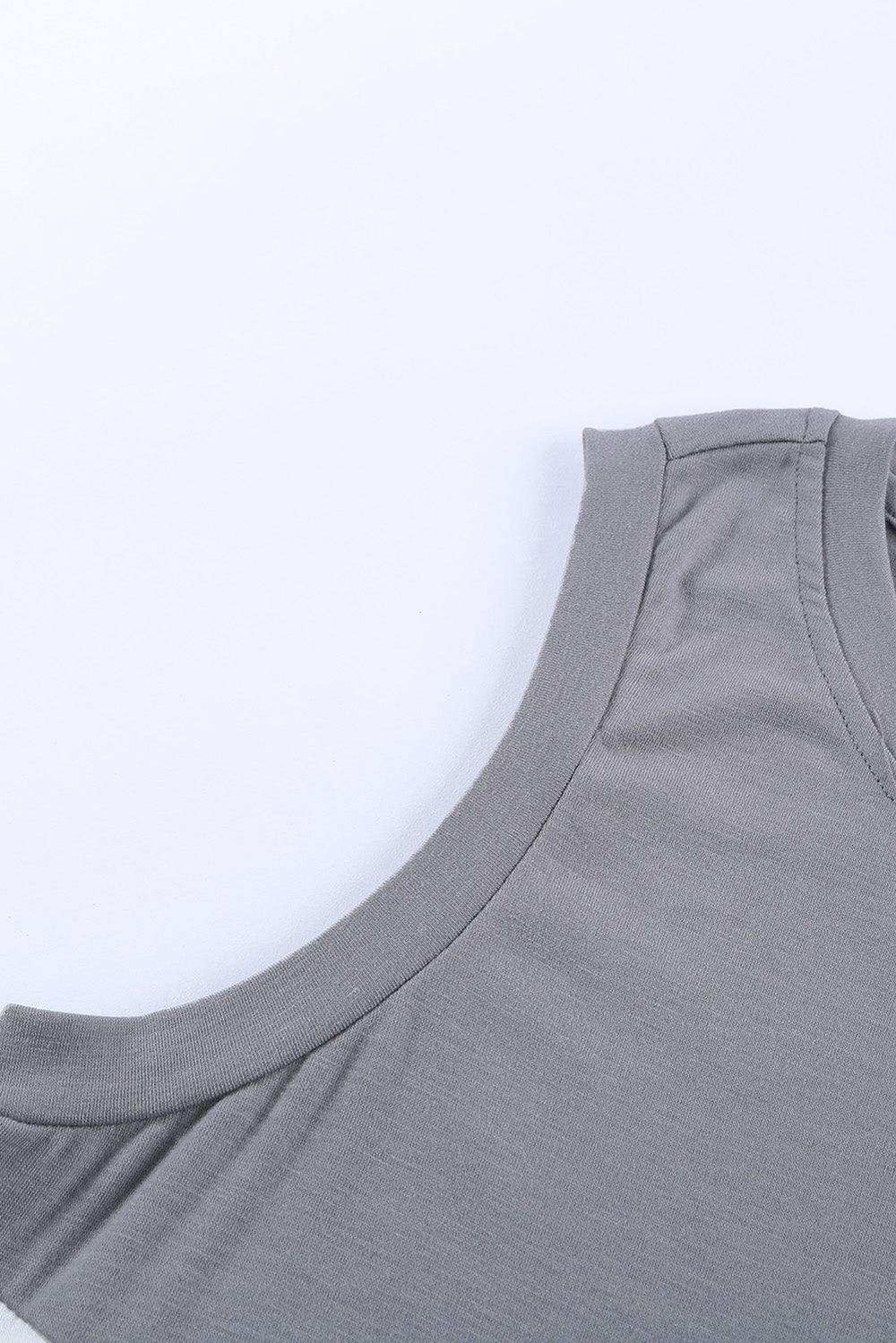 Contrast Round Neck Tank Top - Trendsi - Flyclothing LLC