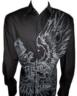 House of Lords Black Phoenix Shirt - Flyclothing LLC