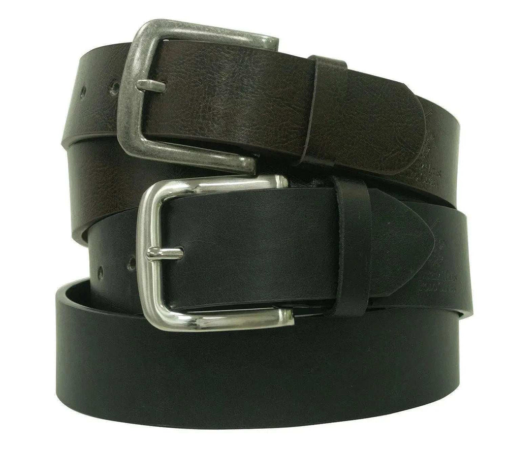 Black & Brown Twofer Leather Belt Set - Anonymous - Flyclothing LLC