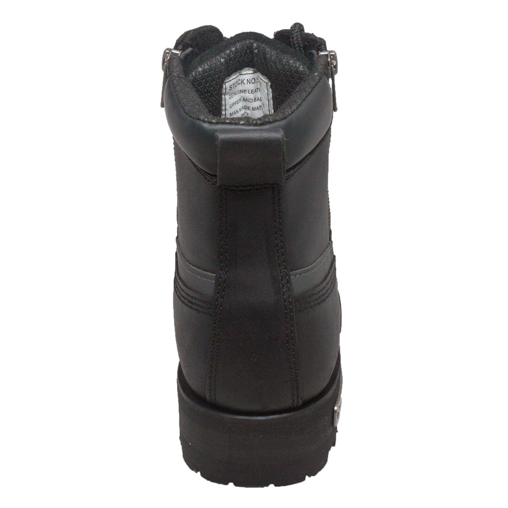 RideTecs Men's 6" Reflective Double Zipper Biker Black - RideTecs - Flyclothing LLC