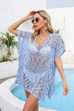 Openwork Slit V-Neck Cover Up - Trendsi - Flyclothing LLC