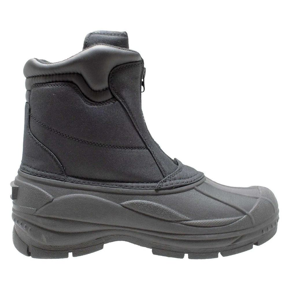 Winter Tecs Men's Durable Nylon Winter Boots Zipper Black - Winter Tecs - Flyclothing LLC