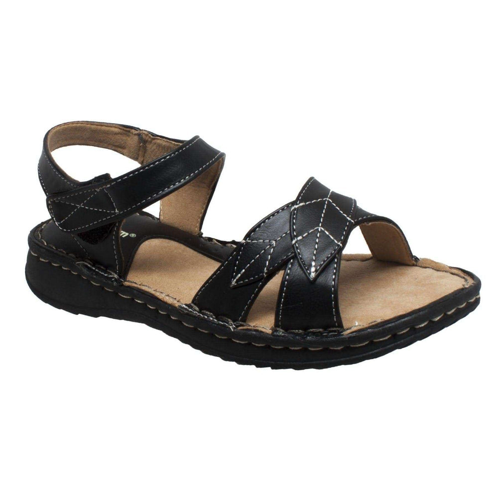 Shaboom Women's Comfort Sandal with Ankle Strap Black - Shaboom - Flyclothing LLC