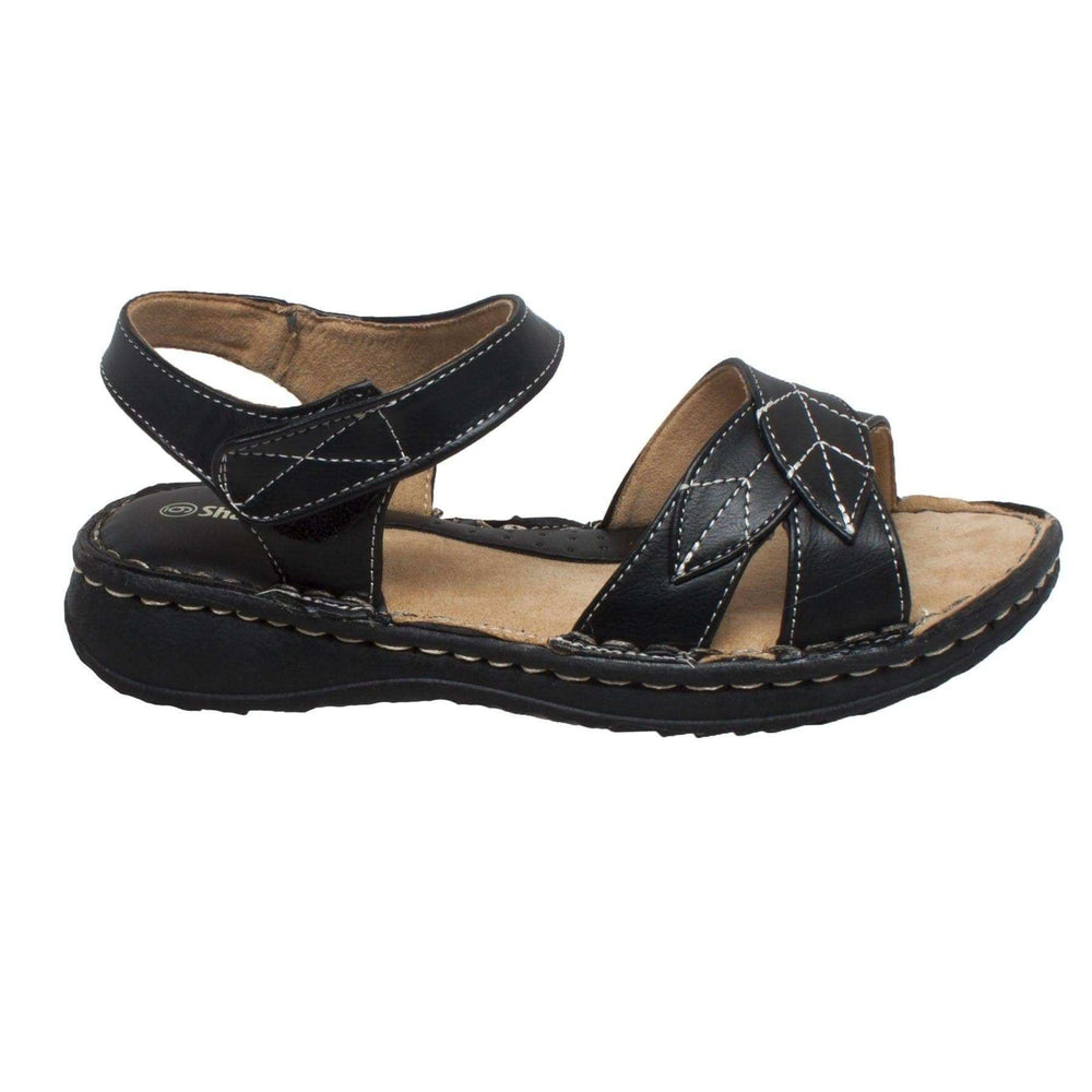 Shaboom Women's Comfort Sandal with Ankle Strap Black - Shaboom - Flyclothing LLC