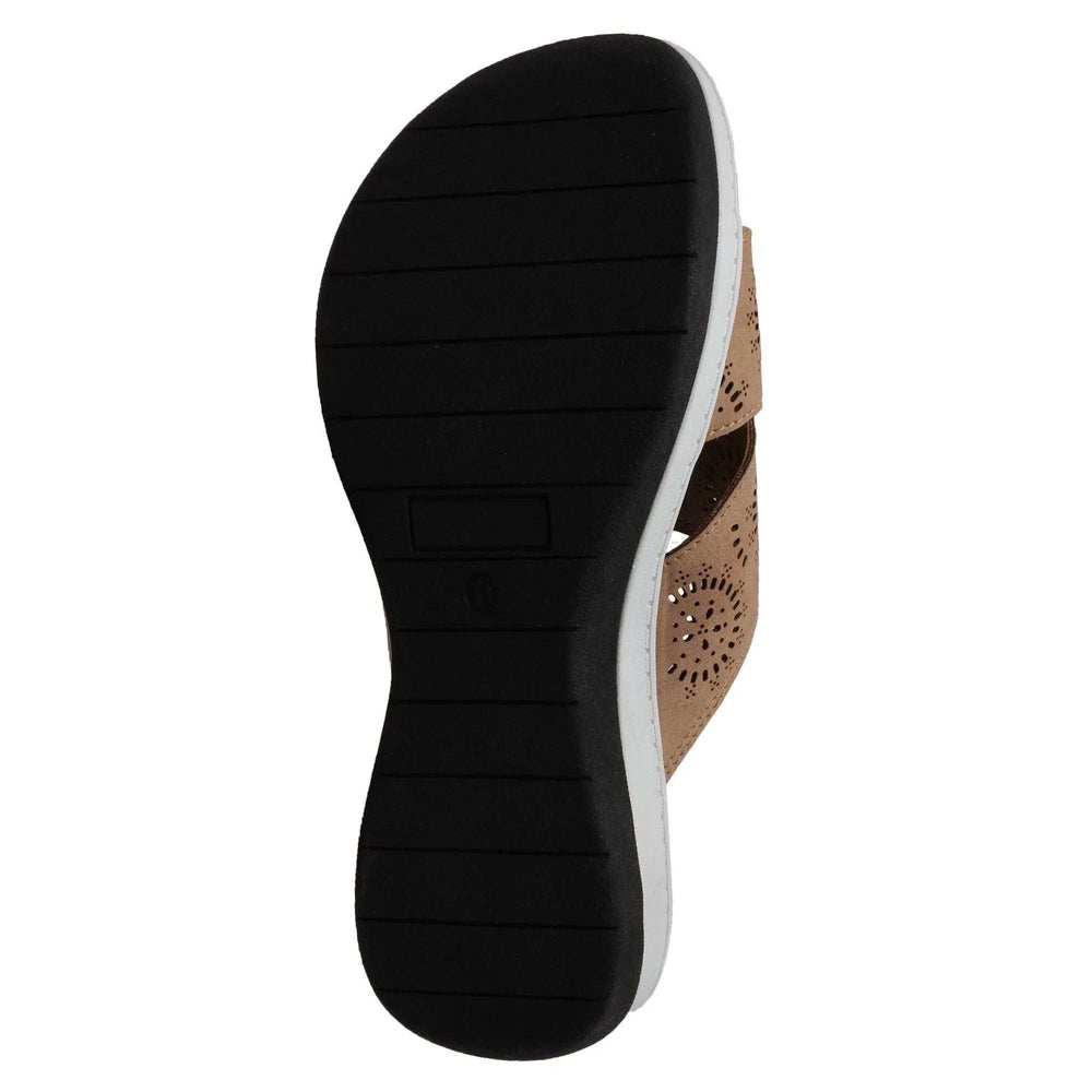 Shaboom Women's Comfort Curved Slide Sandals Taupe - Rocsoc - Flyclothing LLC