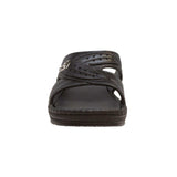 YFM Women's Low Heel Slip On Sandal Black - Rocsoc - Flyclothing LLC