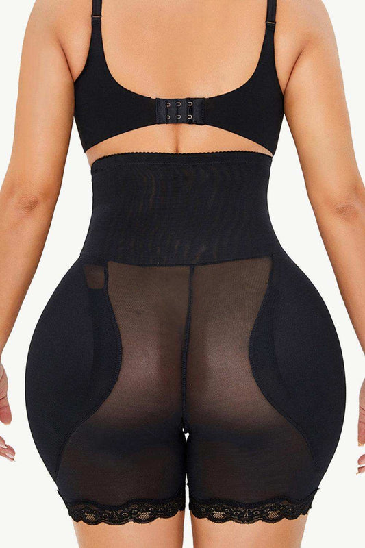 Full Size Lace Trim Pull-On Lifting Shaping Shorts - Trendsi - Flyclothing LLC