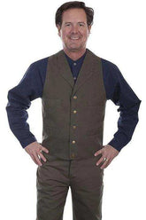 Scully KHAKI CANVAS VEST - Scully Leather - Flyclothing LLC