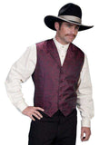 Scully BURGUNDY PAISLEY VEST - Scully Leather - Flyclothing LLC