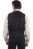 Scully BLACK NO LAPEL PAISLEY VEST - Scully Leather - Flyclothing LLC