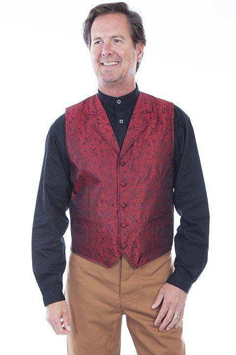 Scully RED PAISLEY VEST - Scully Leather - Flyclothing LLC