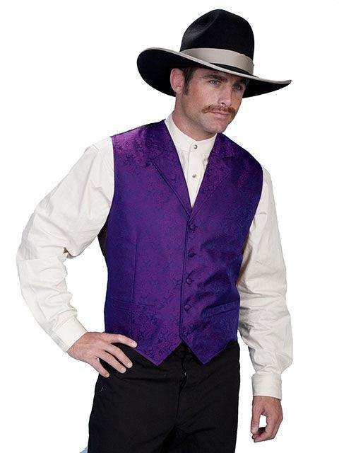 Scully PURPLE PAISLEY VEST - Scully Leather - Flyclothing LLC