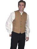 Scully BROWN STANDUP ROUND COLLAR VEST - Scully Leather - Flyclothing LLC