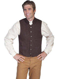 Scully WALNUT STANDUP ROUND COLLAR VEST - Scully Leather - Flyclothing LLC