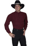 Scully BURGUNDY SHIRT W/PAISLEY INSET BIB - Scully Leather - Flyclothing LLC