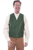 Scully EMERALD DOUBLE BREASTED WIDE LAPEL VEST - Scully Leather - Flyclothing LLC
