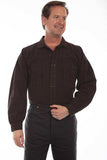 Scully CHOCOLATE TWO BUTTON PLACKET SHIRT - Scully Leather - Flyclothing LLC
