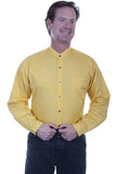 Scully YELLOW BUTTON FRONT BAND COLLAR SHIRT - Scully Leather - Flyclothing LLC