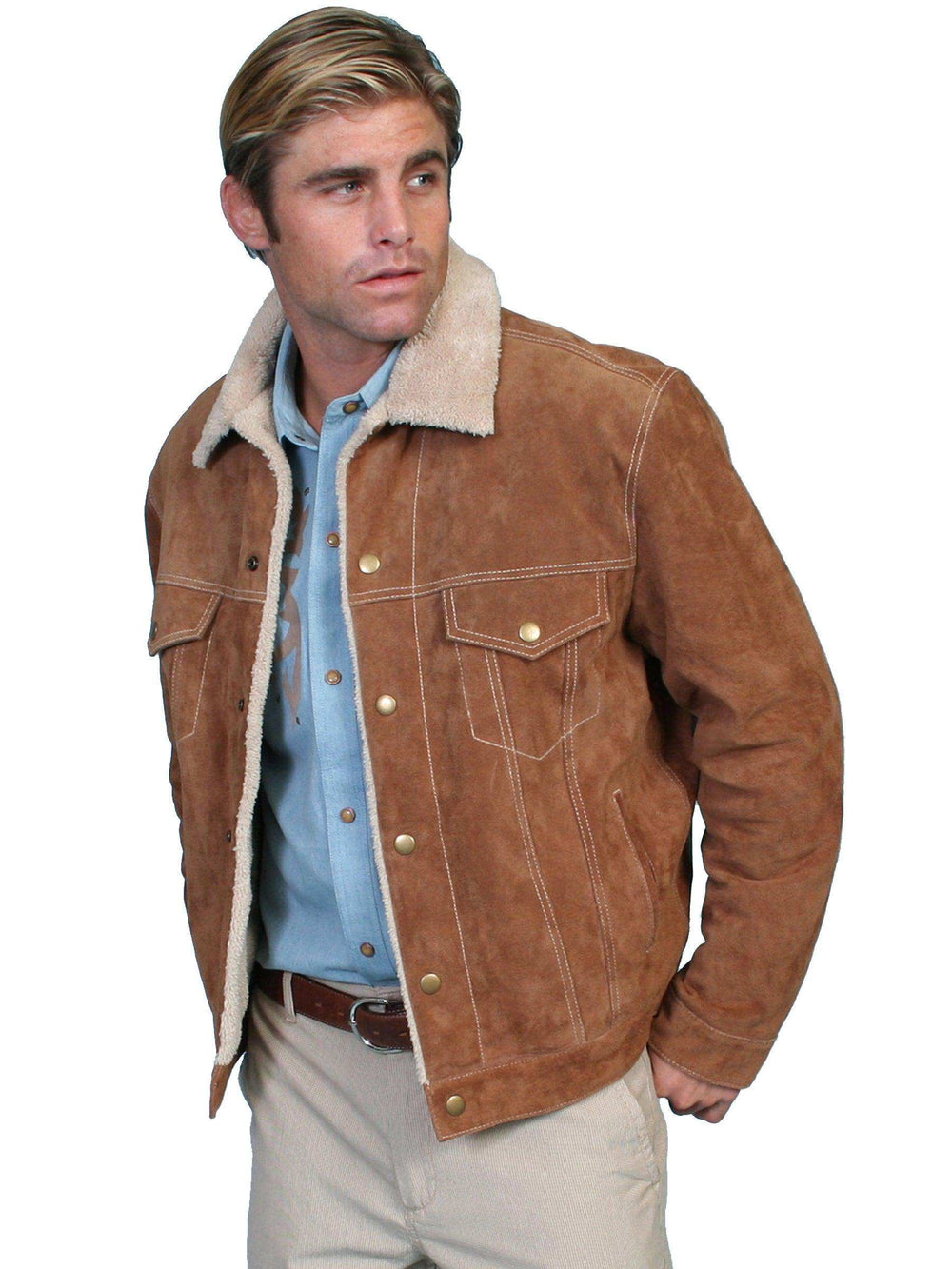 Scully CAFE BROWN MEN'S JACKET - Scully Leather - Flyclothing LLC