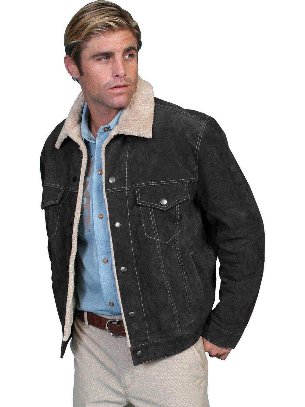 Scully BLACK BOAR SUEDE MEN'S JACKET - Scully Leather - Flyclothing LLC