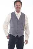 Scully HEATHER GREY PINSTRIPE POINT BOTTOM VEST - Scully Leather - Flyclothing LLC