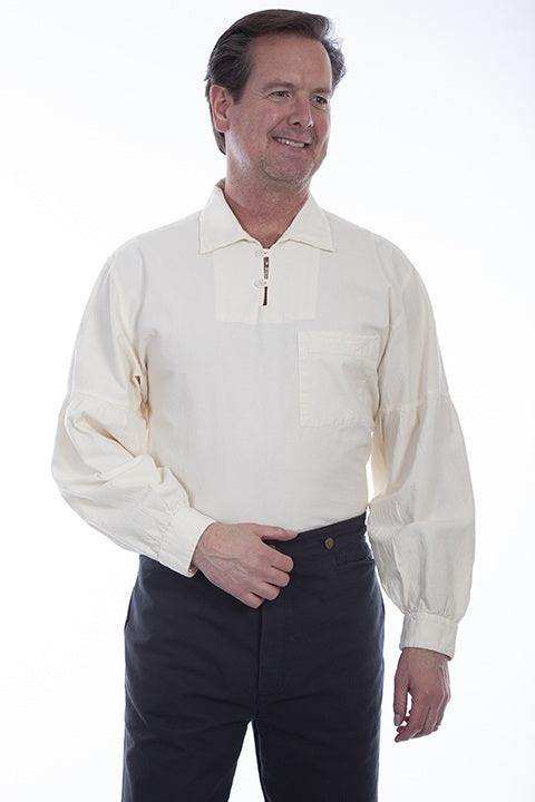 Scully NATURAL DROP SHOULDER POINT COLLAR PULL OVER - Scully Leather - Flyclothing LLC