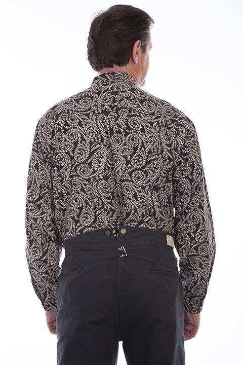 Scully BROWN PAISLEY BUTTON FRONT SHIRT - Scully Leather - Flyclothing LLC