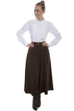 Scully BROWN SUEDED RIDING SKIRT - Scully Leather - Flyclothing LLC