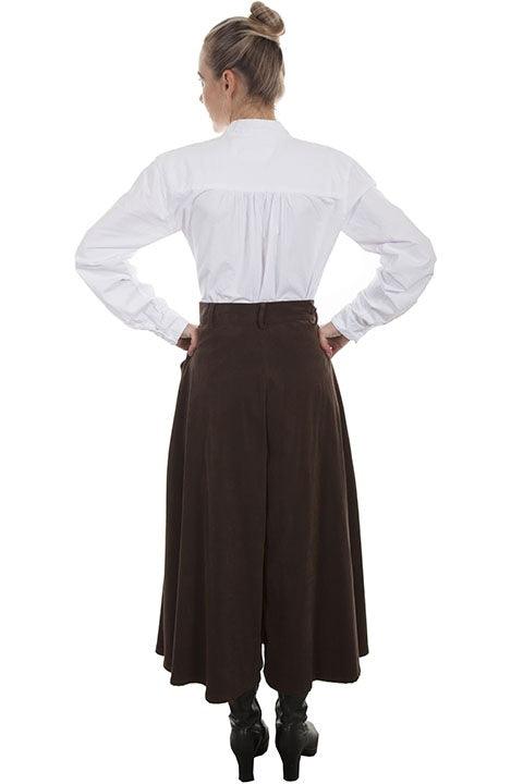 Scully BROWN SUEDED RIDING SKIRT - Flyclothing LLC