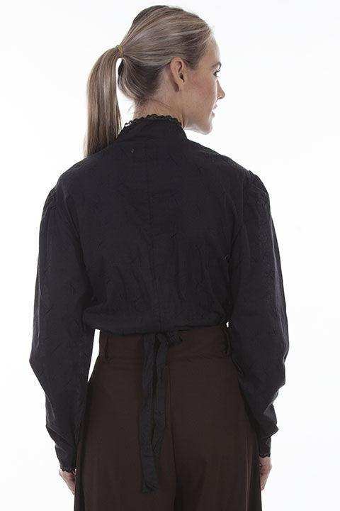 Scully BLACK EMB. FLORAL BLOUSE - Scully Leather - Flyclothing LLC