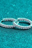 Moissanite 925 Sterling Silver Huggie Earrings - Trendsi - Flyclothing LLC