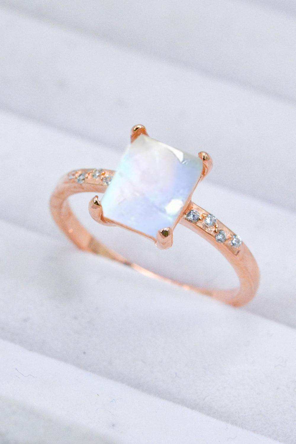 Square Moonstone Ring - Trendsi - Flyclothing LLC