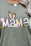 Easter MAMA Graphic Round Neck T-Shirt - Trendsi - Flyclothing LLC