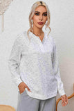 Buttoned Long Sleeve Top - Trendsi - Flyclothing LLC