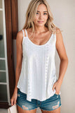 Eyelet Scoop Neck Cami - Trendsi - Flyclothing LLC