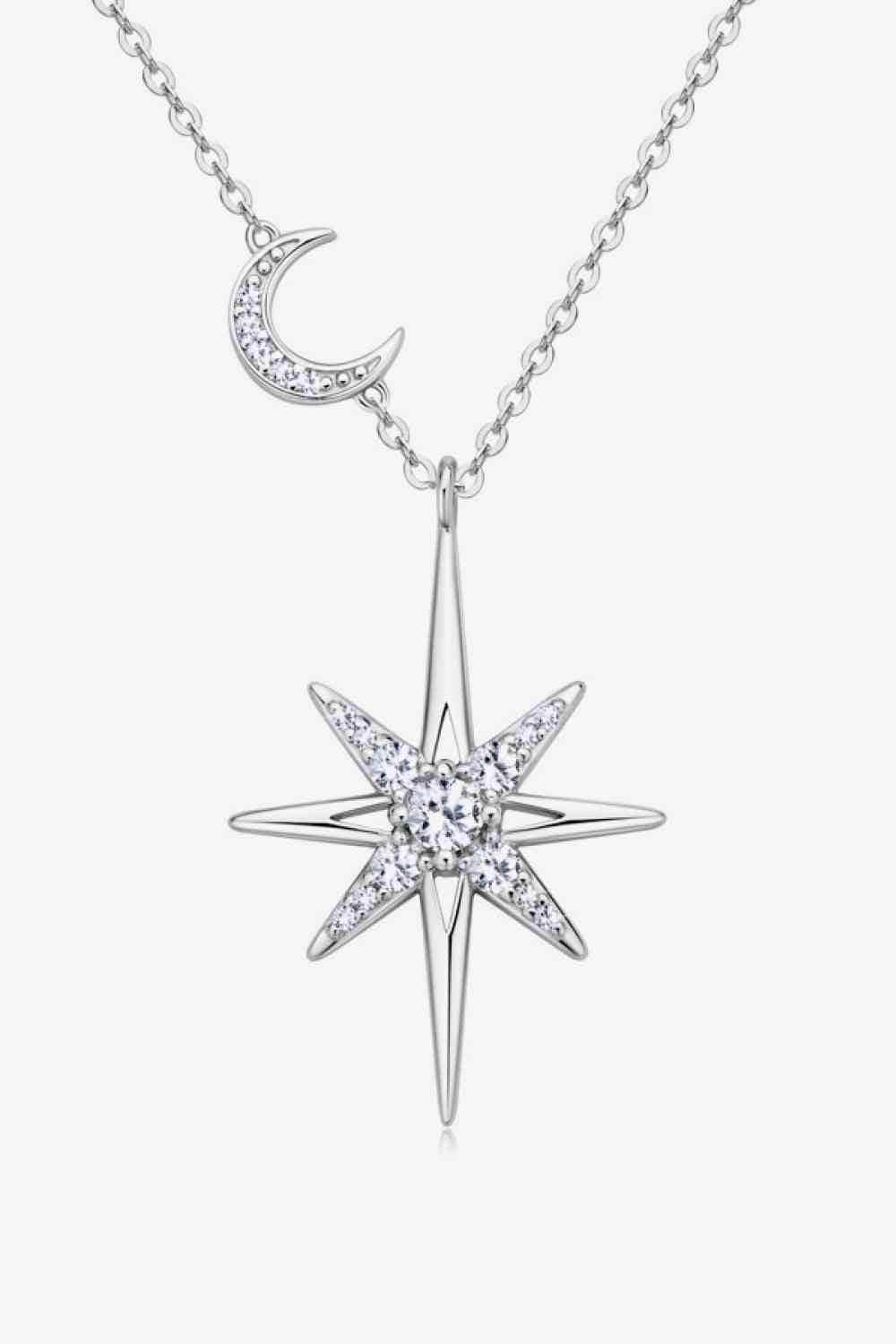 Moissanite 925 Sterling Silver Necklace - Trendsi - Flyclothing LLC
