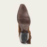Stetson Halle Suede Fringe Side Zip Brown Boot - Stetson - Flyclothing LLC