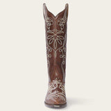 Stetson Adeline Burnished Brown Back Zip Cowboy Boot - Stetson - Flyclothing LLC