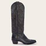 Stetson Black Corded Design Side Zip Cowboy Boot - Stetson - Flyclothing LLC