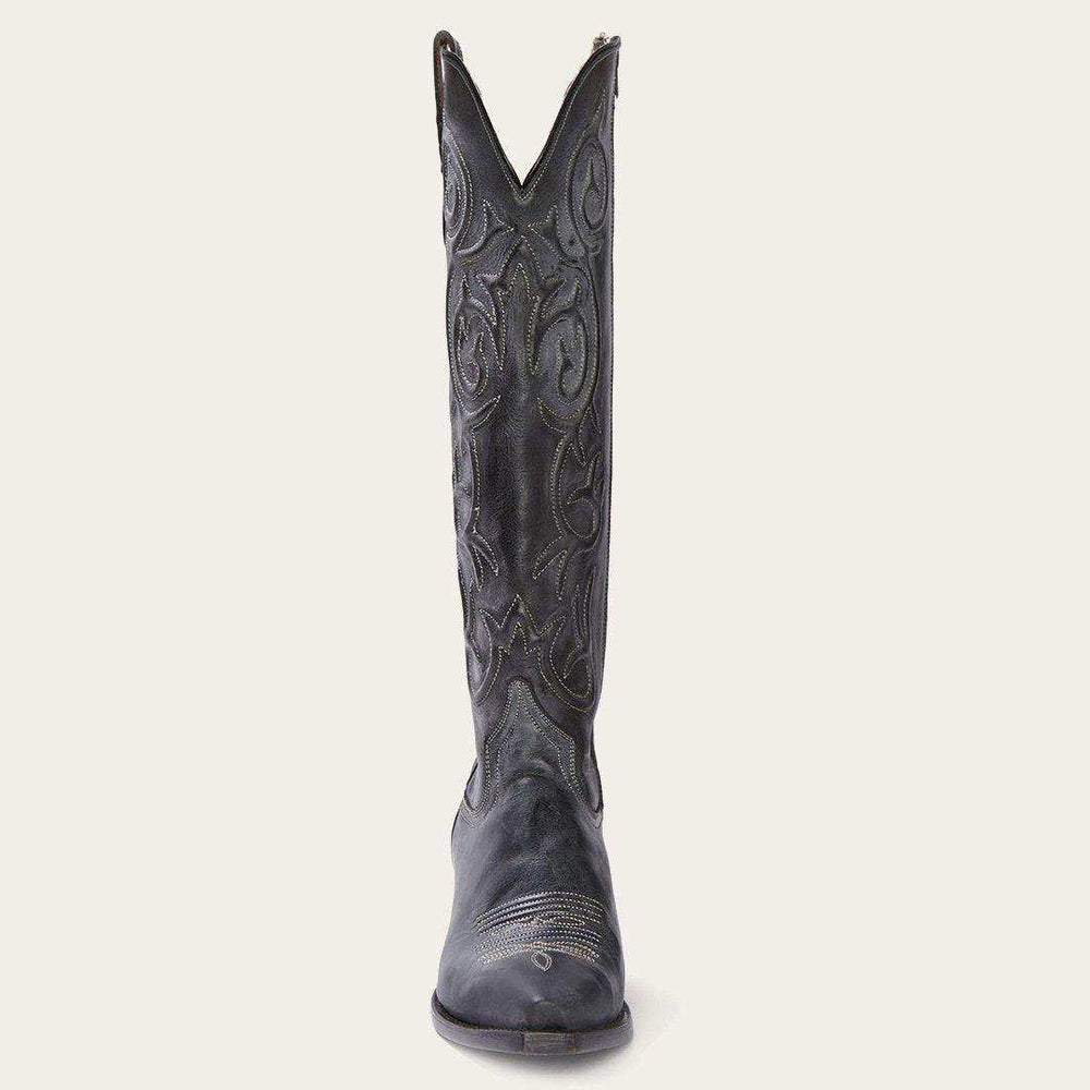 Stetson Black Corded Design Side Zip Cowboy Boot - Stetson - Flyclothing LLC