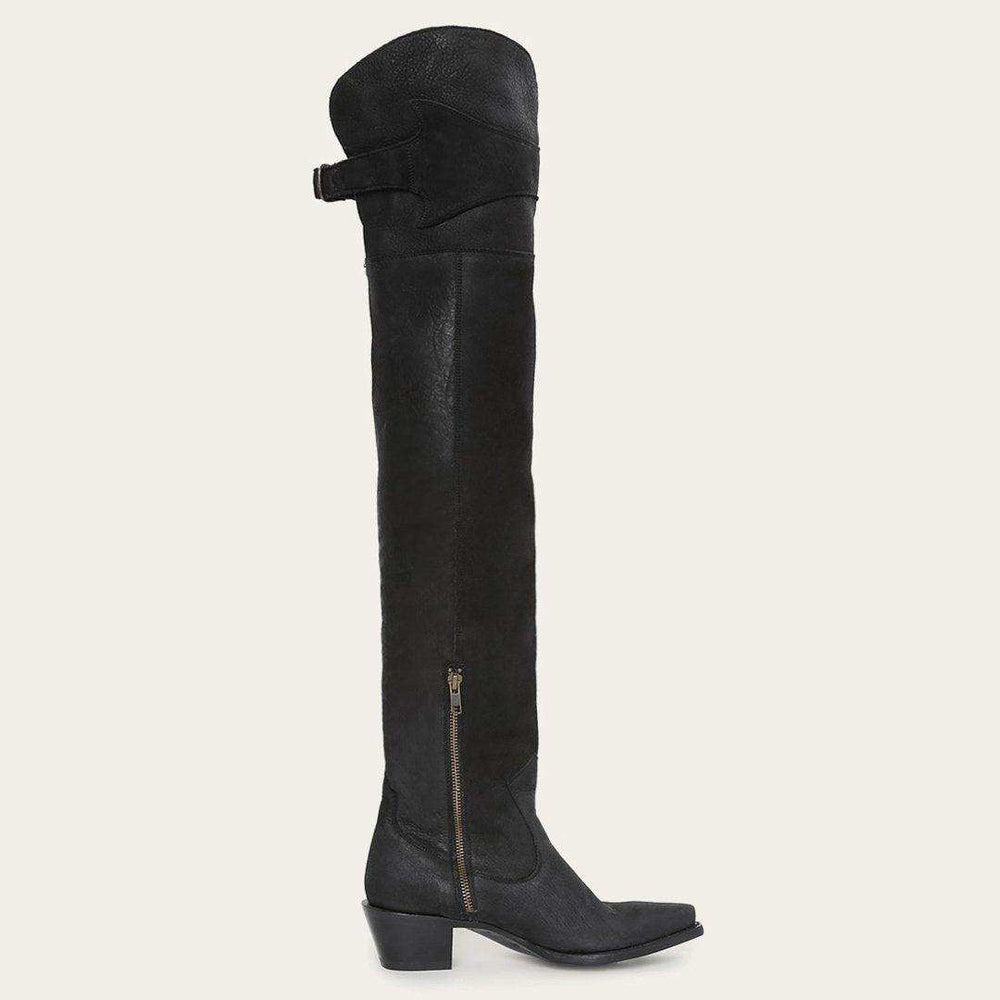 Stetson Black Fringe Over-The-Knee Leather Boot - Stetson - Flyclothing LLC
