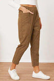 Pocketed Elastic Waist Pants - Trendsi - Flyclothing LLC
